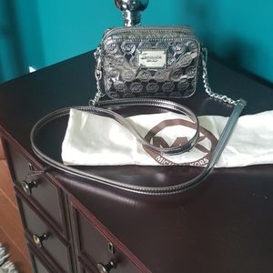 Michael Kors small crossbody metallic silver
